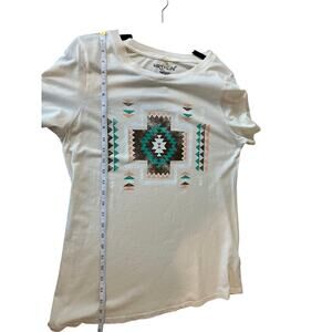 HRTandLUV Aztec Graphic Tee Vintage Wash Cotton T-Shirt Sz L - NWT